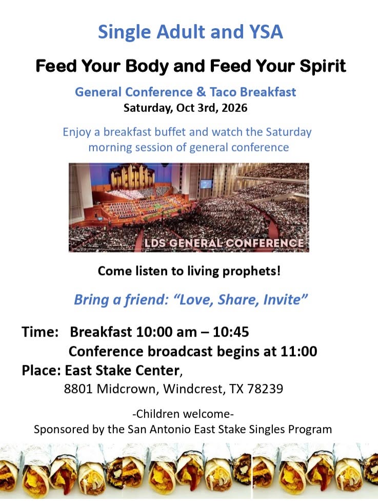 Taco Breakfast & General Conference